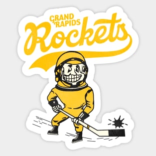 Defunct Grand Rapids Rockets Hockey Team Sticker